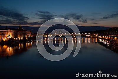 Toulouse and Garonne Stock Photo