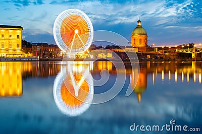 Toulouse landmarks by river. France Stock Photo