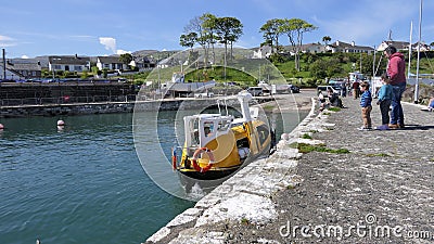 Tour boat with passengers on the Irish sea Carnlough Village Northern Ireland 5th July 2021 Editorial Stock Photo