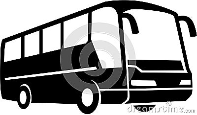 Tour Bus silhouette Vector Illustration