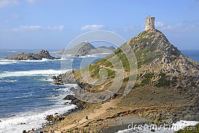 Tour de la Parata, Ajaccio, Corsica, France Stock Photo