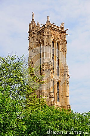 Tour de St. Jacques, Paris Stock Photo