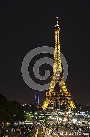 Tour Eiffel by night Editorial Stock Photo