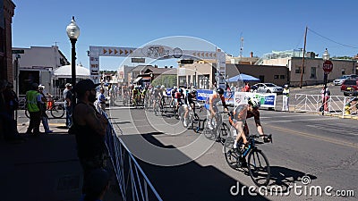 Tour of the Gila Bike Race Silver City, NM 2017 Editorial Stock Photo