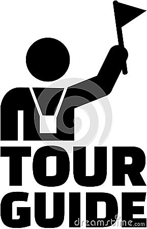 Tour guide pictogram Vector Illustration