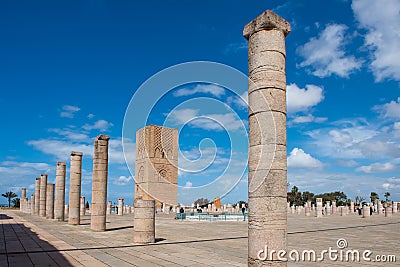 Tour Hassan Rabat Morocco Stock Photo