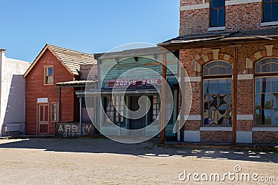 Old Wild West Town Movie Set in Mescal, Arizona Editorial Stock Photo