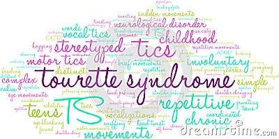 Tourette Syndrome Word Cloud Vector Illustration