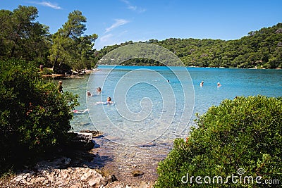 Tourim Mljet National Park, Mljet island, Dalmatia, Croatia. Outdoor activities. Travel destination Editorial Stock Photo