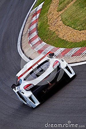 Touring car on track Stock Photo