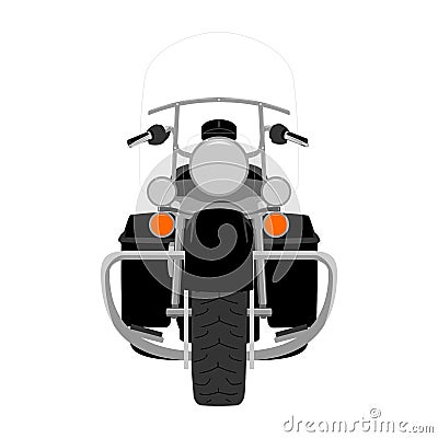 Touring motorcycle isolated vector illustration Vector Illustration