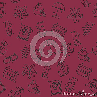 Tourism icons pattern Vector Illustration