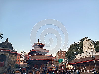 Tourism Nepal Kathmandu temple you Editorial Stock Photo