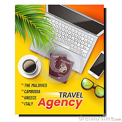 Tourism travel banner vacation airplane vector Vector Illustration