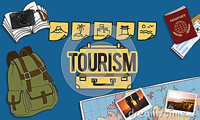 Tourism Travel Journey Trip Tour Concept Stock Photo