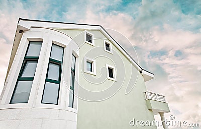 Tourist accomodation apartment house holdays Stock Photo