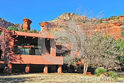 Tourist accomodation in desert Stock Photo