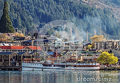 TSS Earnslaw Vintage Steamship Stock Photo