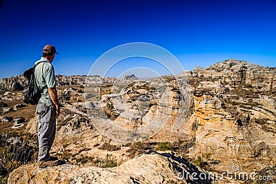 Tourist admiring scenery Editorial Stock Photo