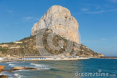 Tourist attraction Spanish mediterranean coast Calpe Spain Stock Photo