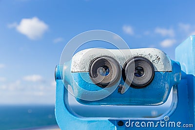 Tourist binoculars Stock Photo
