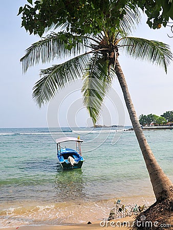 Beach in Hikkaduwa, Sri Lanka Stock Photo