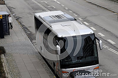 TOURIST BUS UNLAWFUL PARKING Editorial Stock Photo