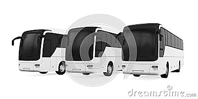 Tourist Buses Stock Photo