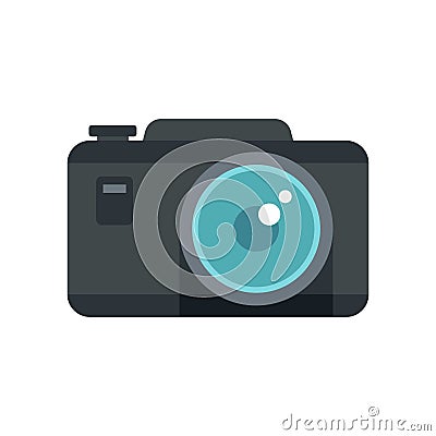 Tourist camera icon flat isolated vector Vector Illustration