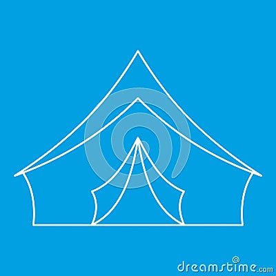 Tourist camping tent icon, outline style Vector Illustration