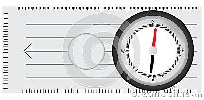 Tourist compass Vector Illustration