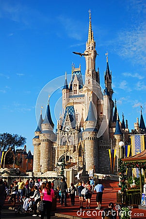 Cinderella`s Castle at Walt Disney World Editorial Stock Photo