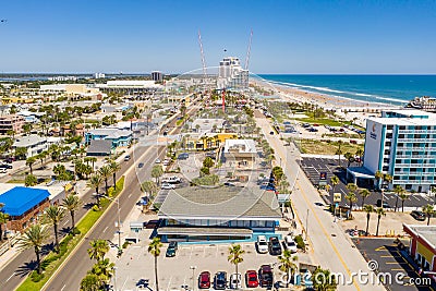 Tourist destination Daytona Beach FL aerial photo Editorial Stock Photo