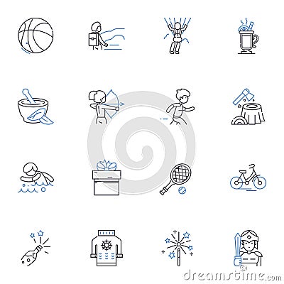 Tourist economy line icons collection. Travel, Hospitality, Accommodation, Tourism, Souvenirs, Dining, Local vector and Vector Illustration