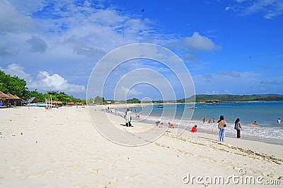 tourist enjoy the beach Editorial Stock Photo