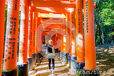 Tourist at Fushimi Inari Stock Photo