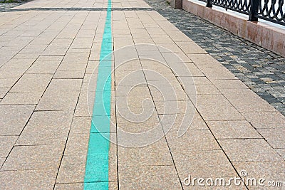 Tourist Green Line walk in Irkutsk. Russia Stock Photo