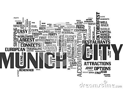 A Tourist Guide To Munich Word Cloud Stock Photo