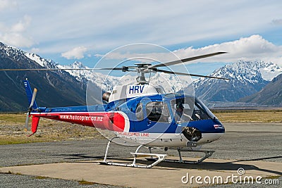 Tourist helicopter preparing to take off Editorial Stock Photo