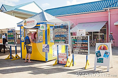 Tourist INformation Centre in Cayman Islands Editorial Stock Photo