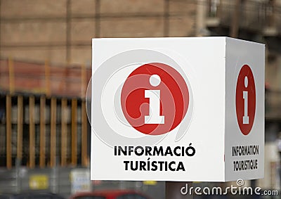 Tourist Information Sign Stock Photo