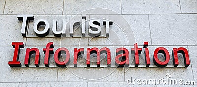 Tourist information sign Stock Photo