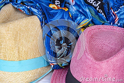 Tourist items at Princess Cays Bahamas Stock Photo