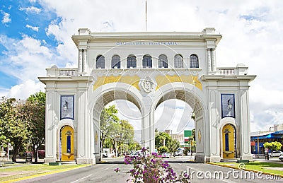 Tourist monuments of the city of Guadalajara Stock Photo