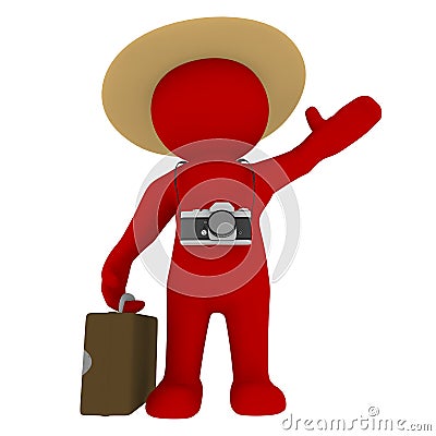 Tourist or paparazzo with sunglasses and camera Stock Photo