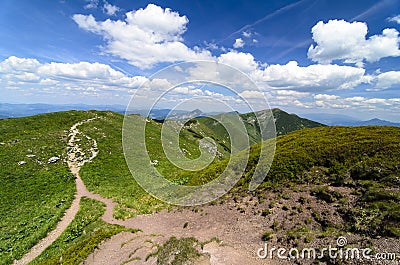 Tourist parh in National park Mala Fatra Stock Photo