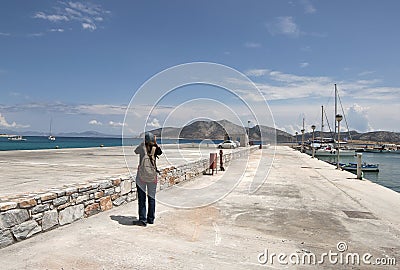 Tourist photographer Stock Photo