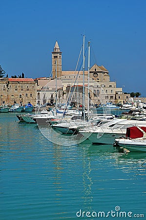 The tourist port of Bisceglie, Barletta, Puglia, Italy Editorial Stock Photo