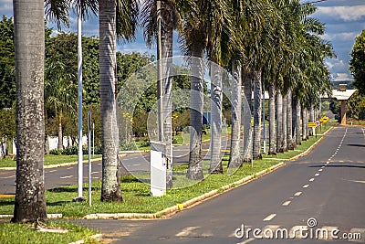 Tourist portal at the entrance to the municipality of Guaraci Editorial Stock Photo