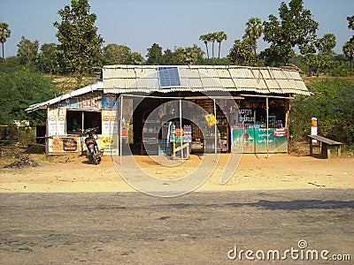 Tourist shop outside at burma Editorial Stock Photo